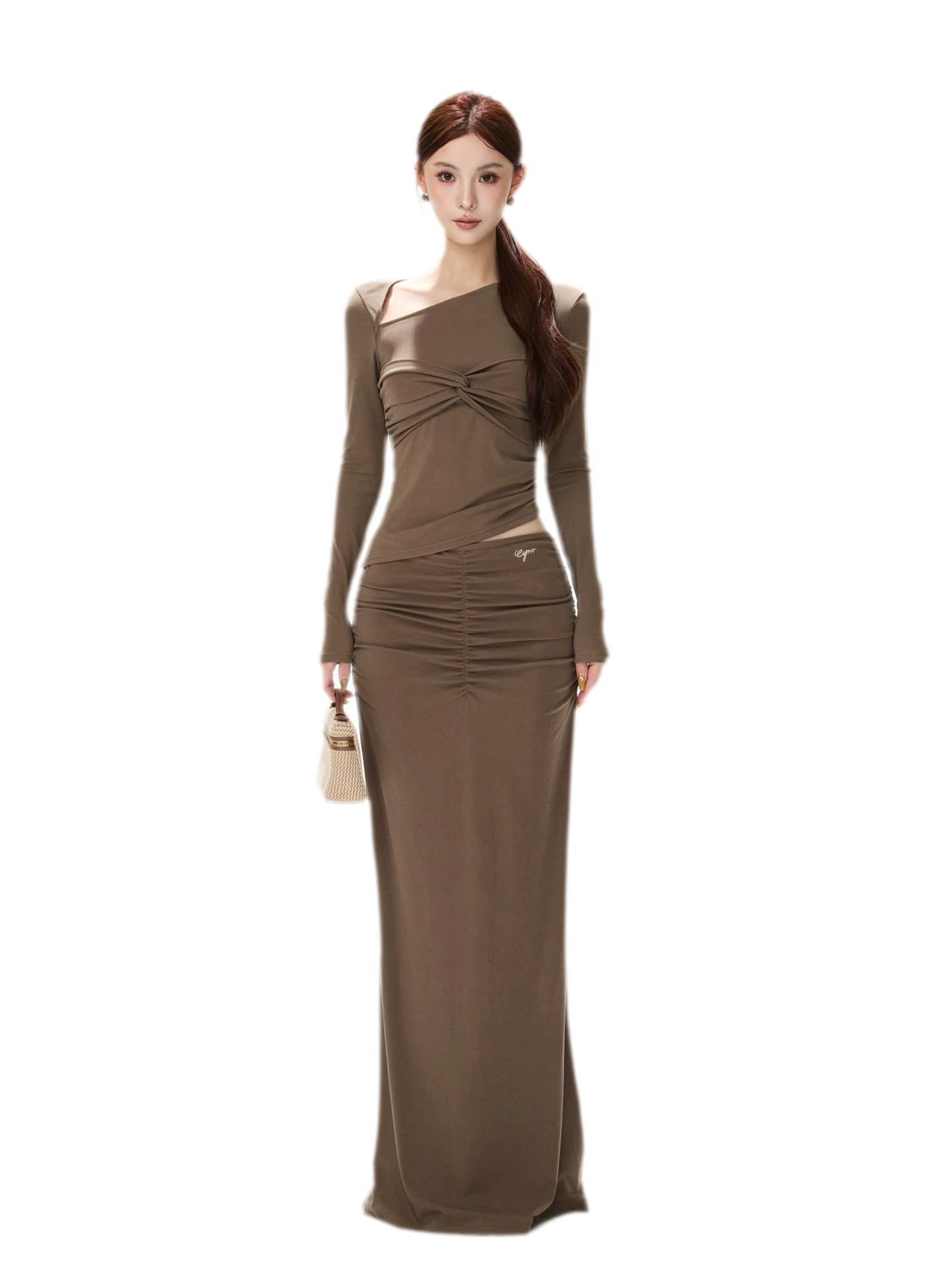 Ribbed Asymmetric Knit Set