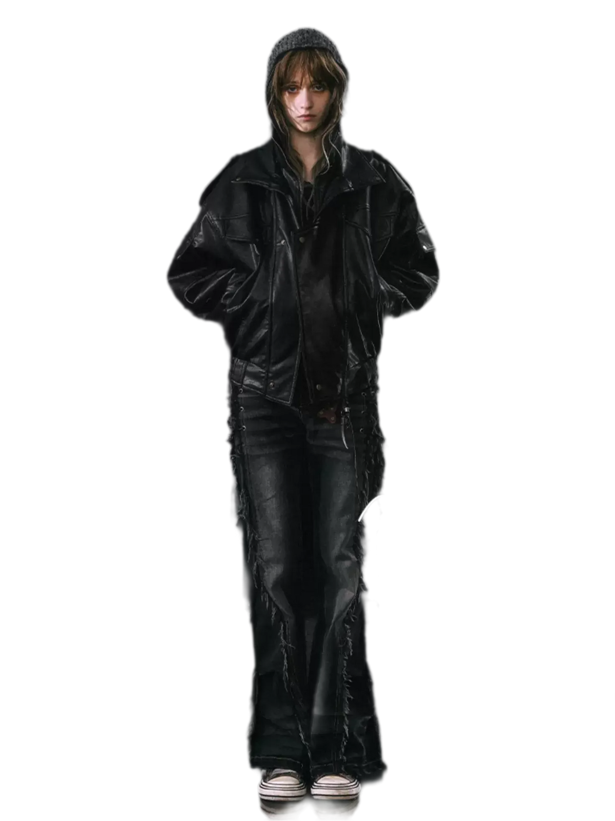 Detachable Fur Collar Flight Jacket