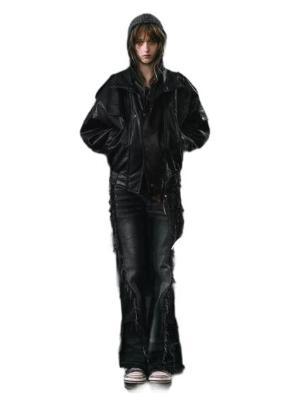 Detachable Fur Collar Flight Jacket