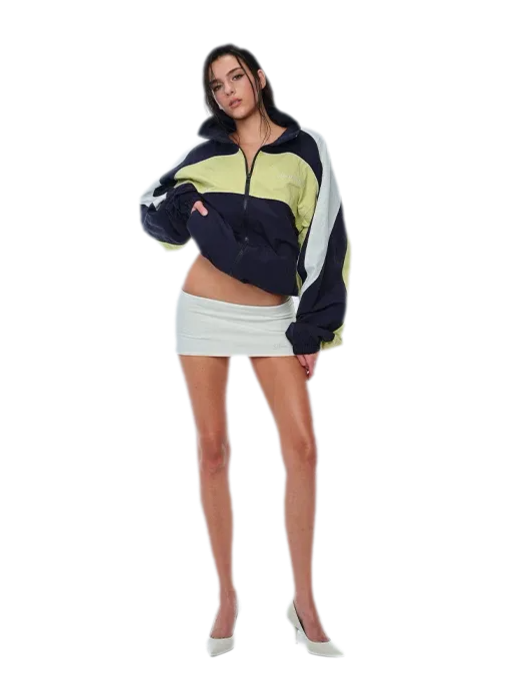 Color-Block Cropped Tracksuit Set