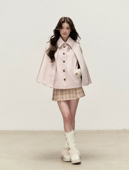 720g Wool Blend Cape Coat