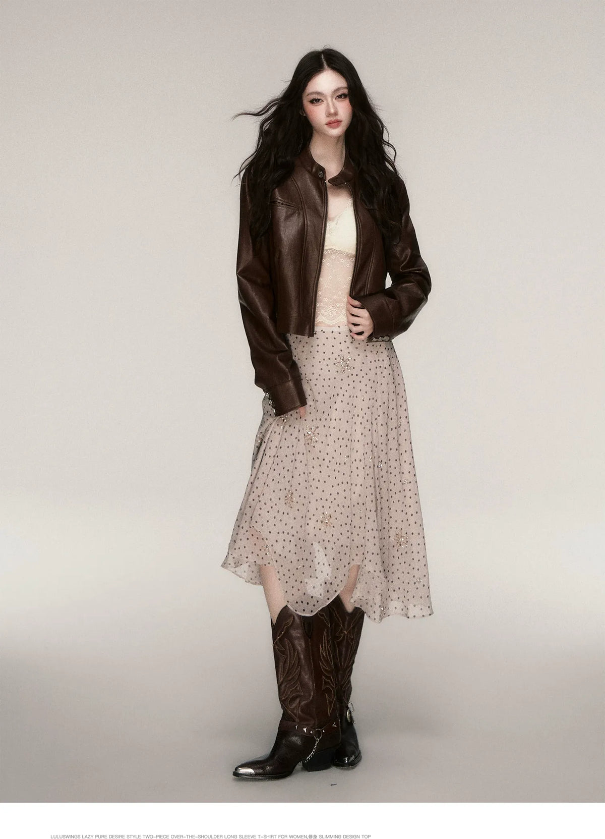 Vintage Cropped Motorcycle Jacket