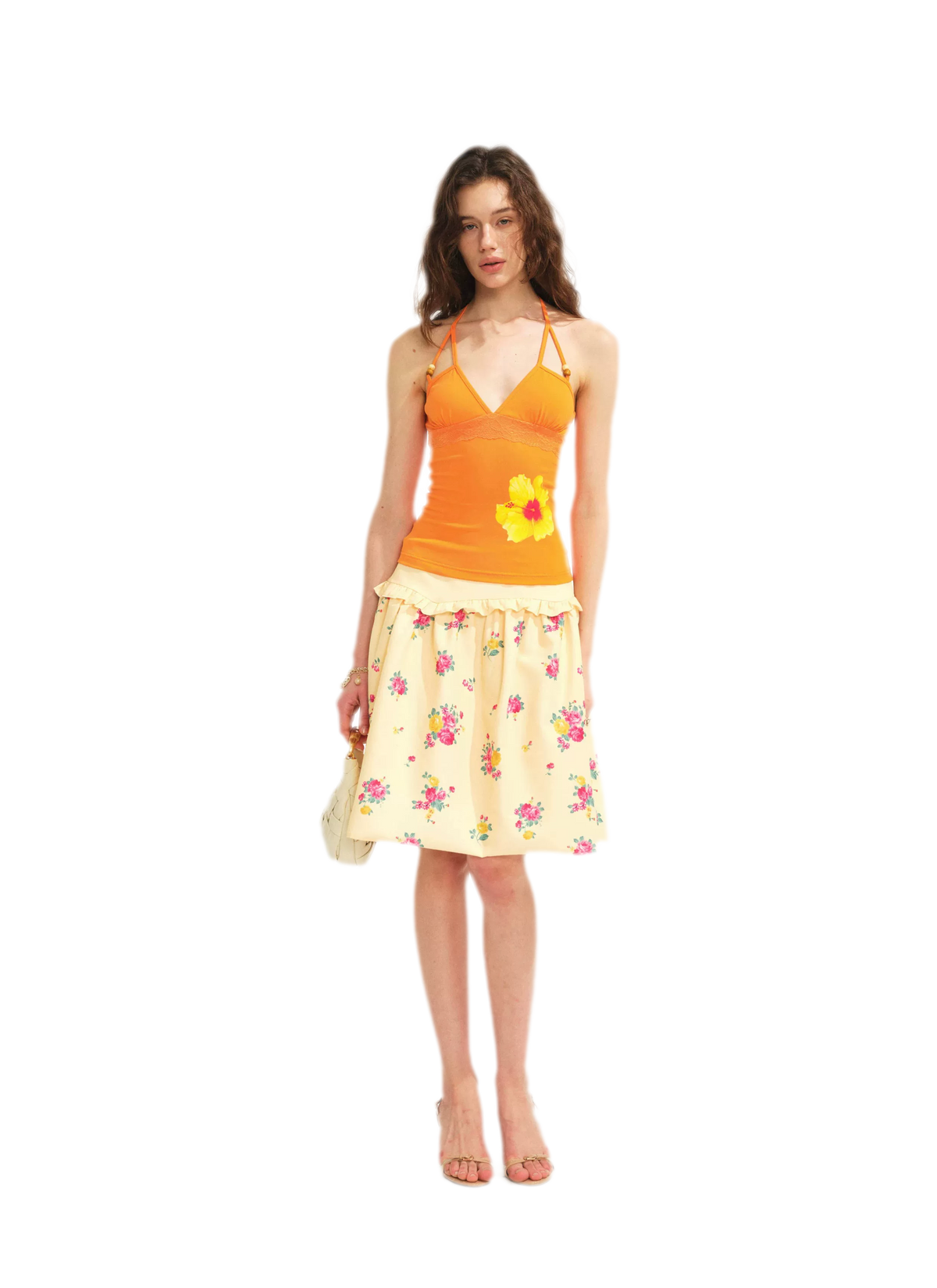 Beaded Floral Halter Tank Top — Load image 12 in gallery view