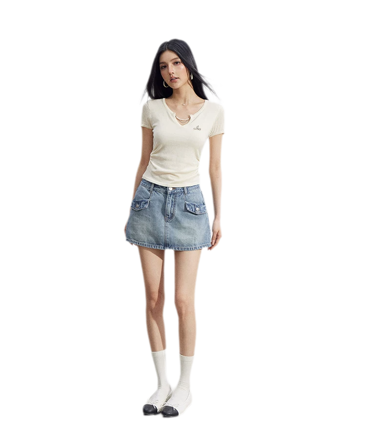 V-Neck Lyocell Tee