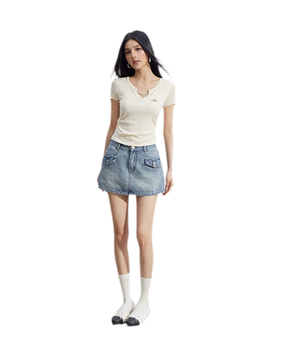 V-Neck Lyocell Tee