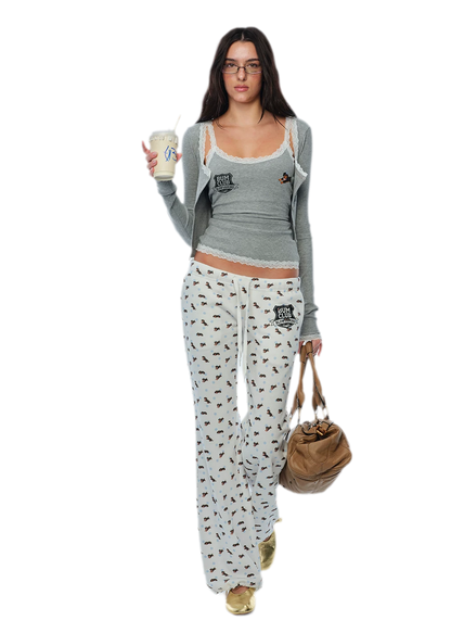 Áo camisole họa tiết viền ren