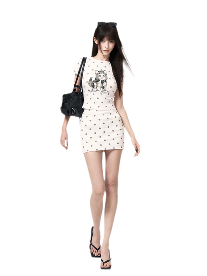 Polka Dot Knit Set