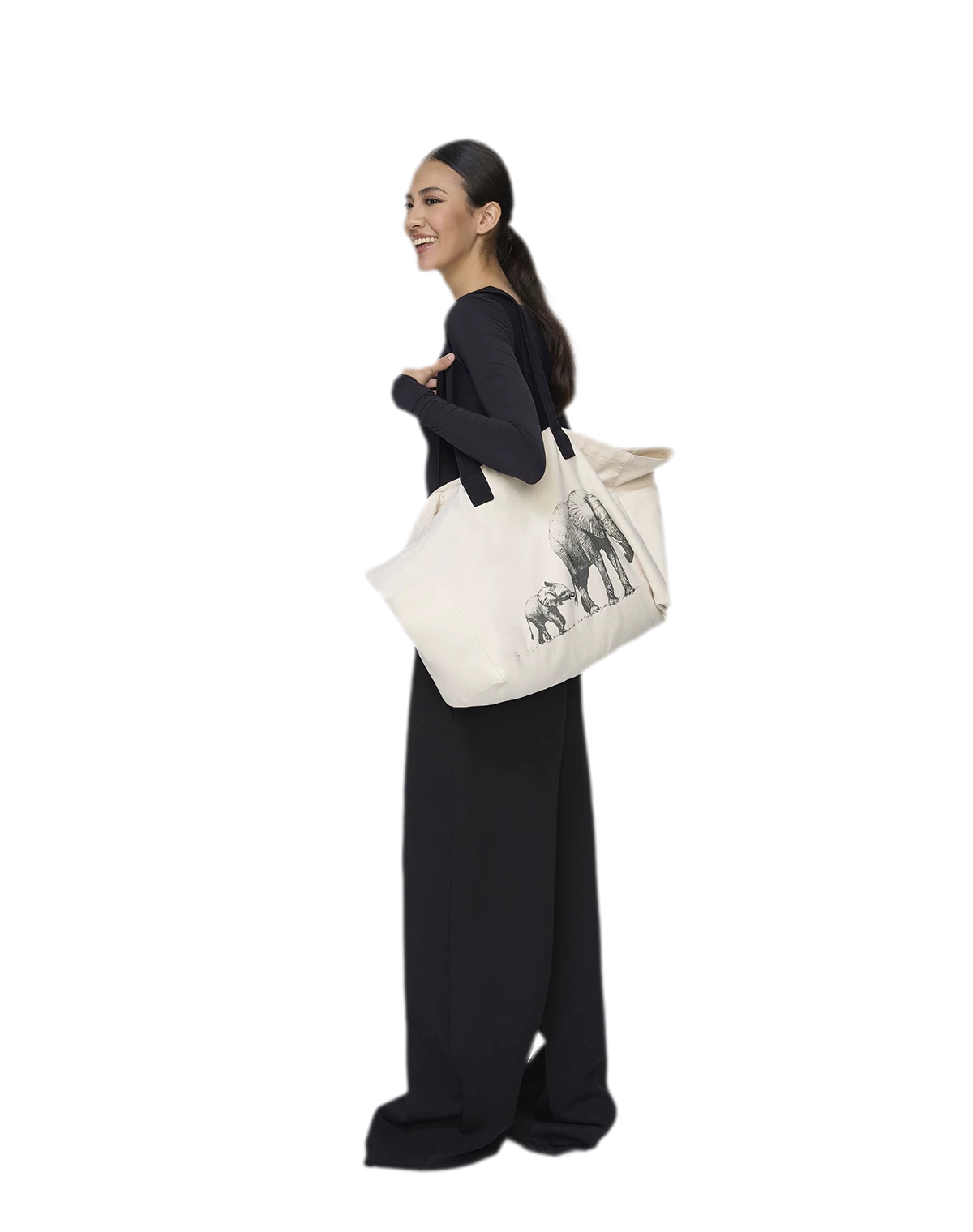 Canvas Elephant Tote Bag