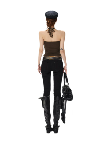 Leopard Sheer Halter Top