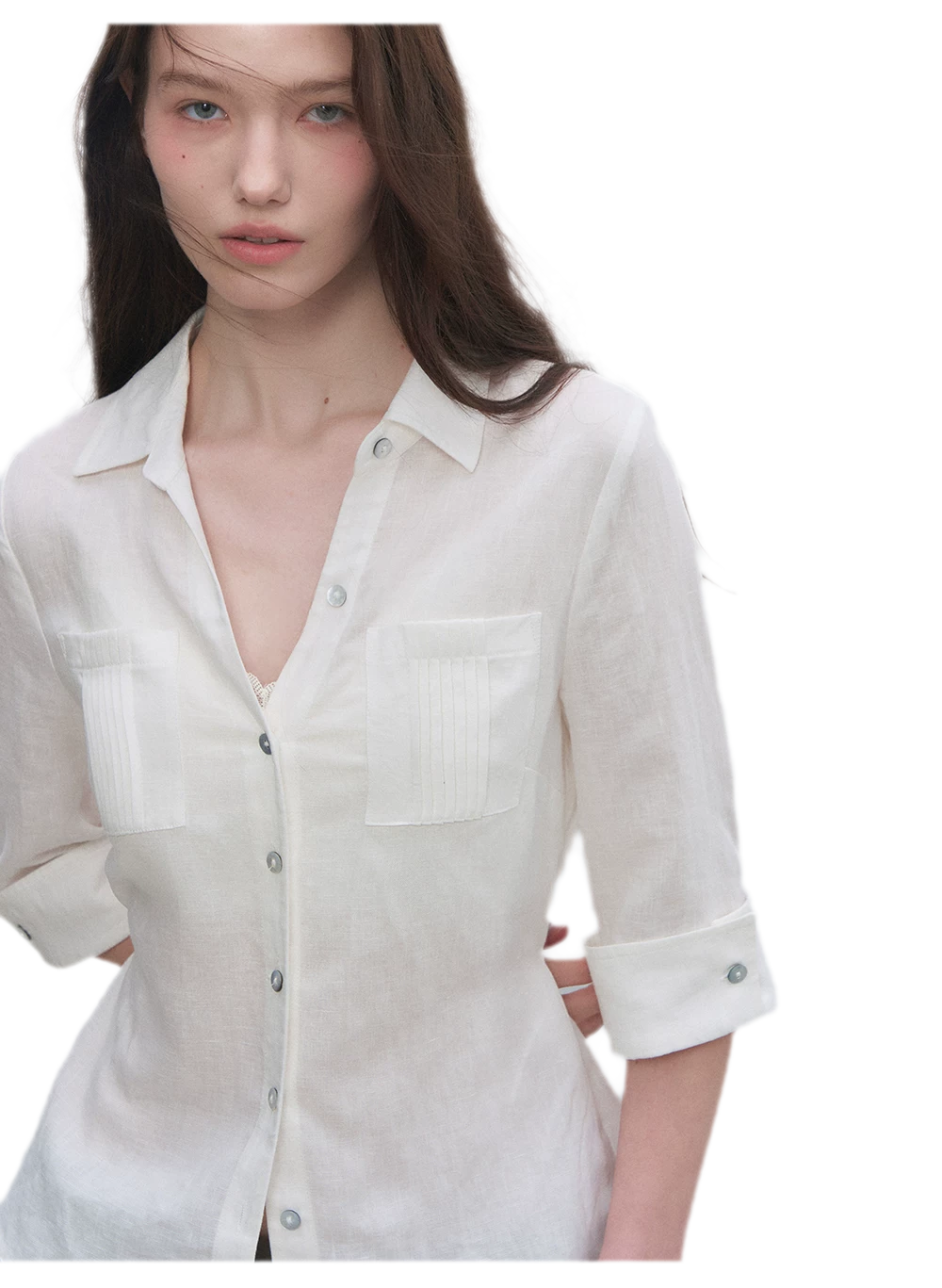 Tencel Linen Cinched Shirt
