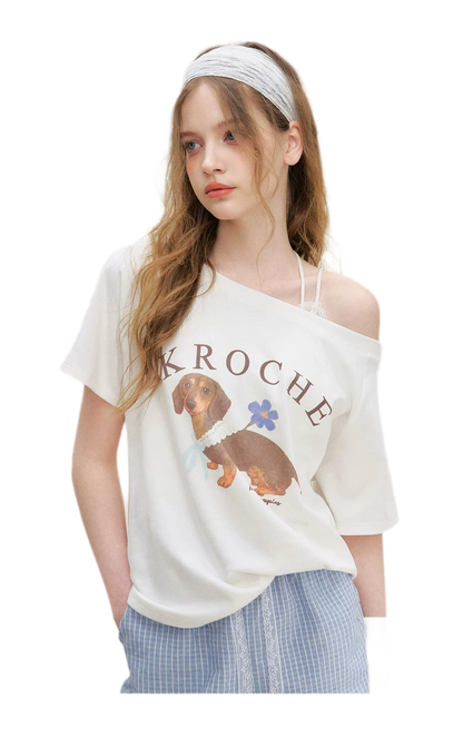 Handpainted Dachshund Tee Cami