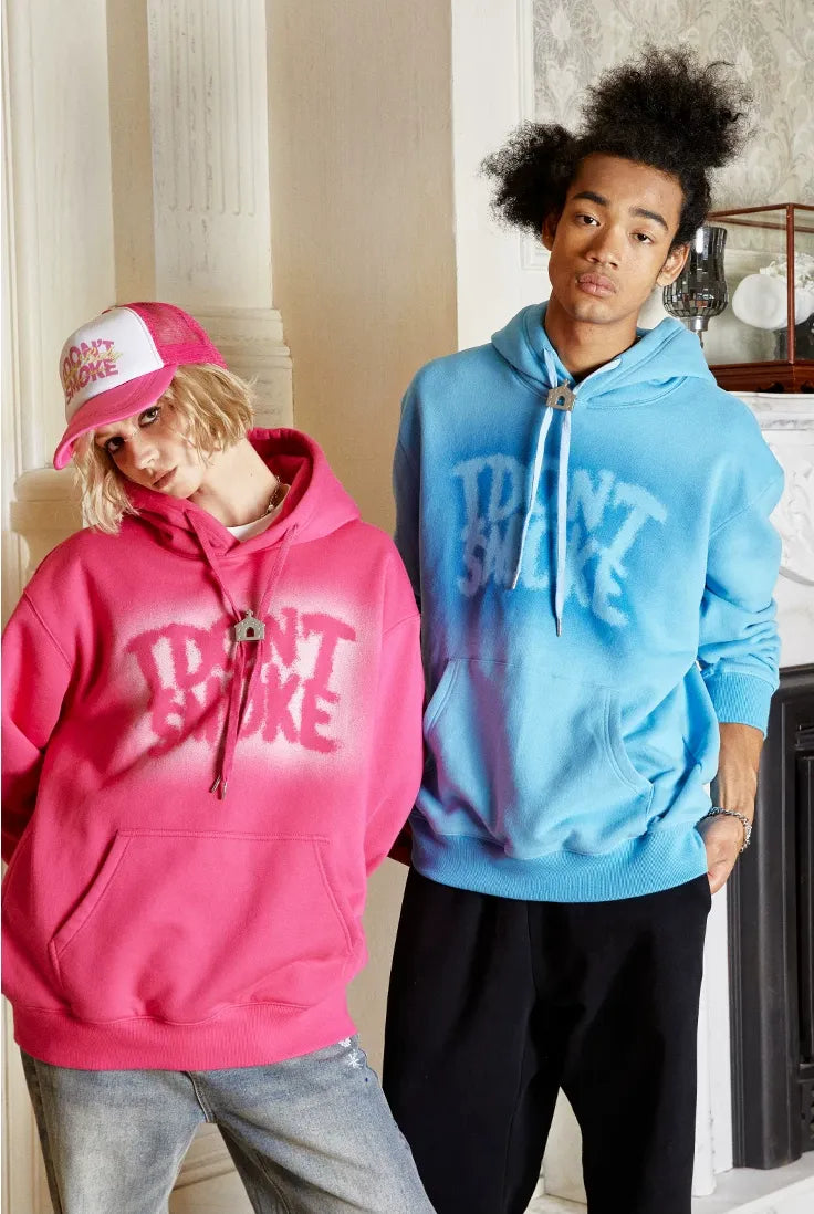 American Style Shadow Print Hoodie