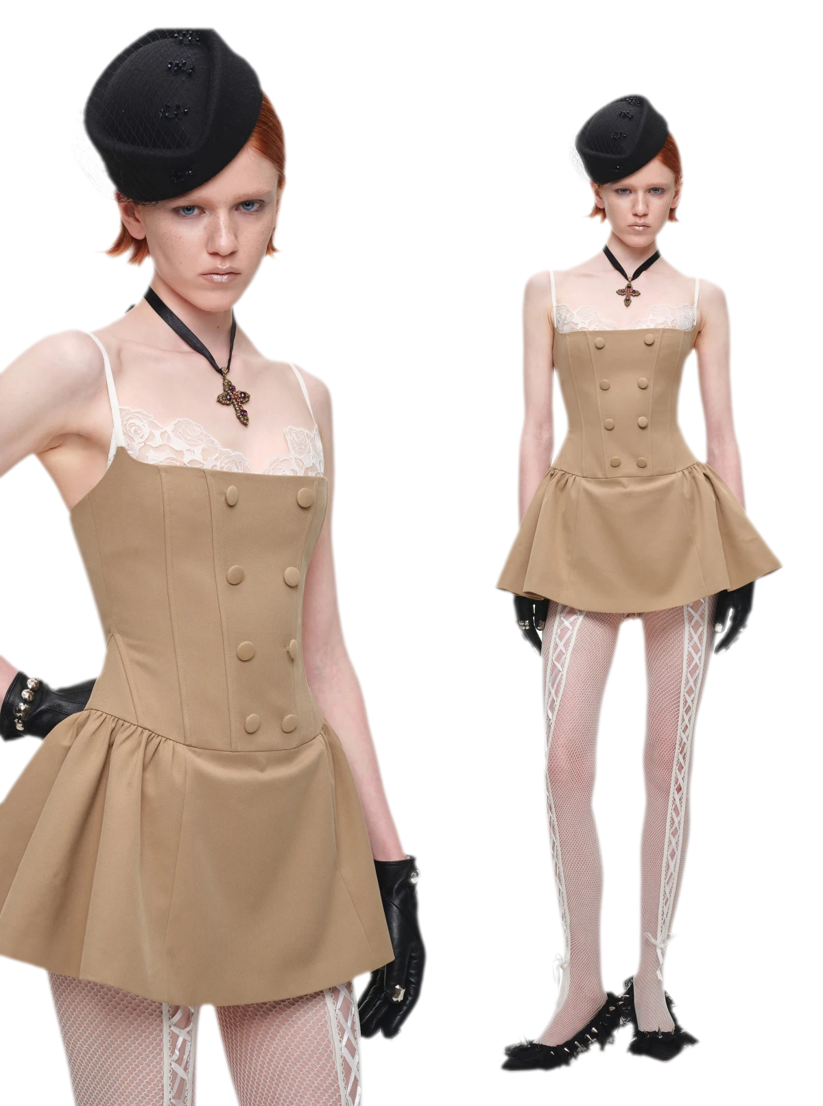 Lace Boned Cami Dress