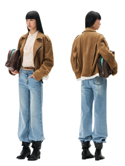 Suede Velvet Relaxed Jacket