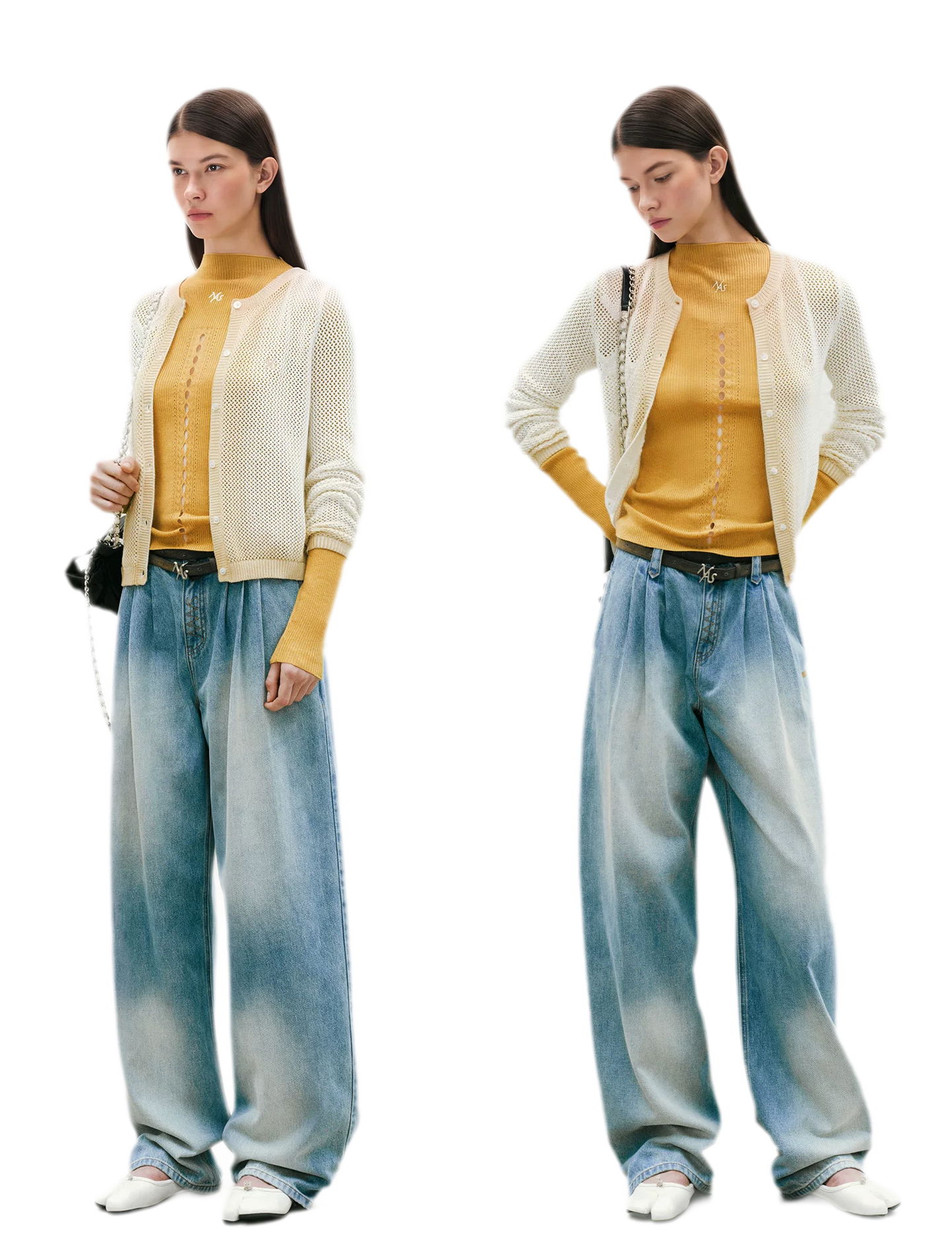 Openwork Rib-Knit Fitted Top