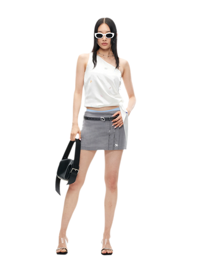 Acetate Satin Camisole with Horse Print
