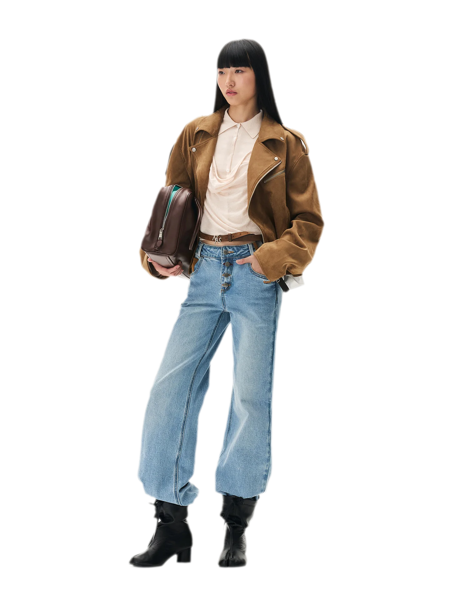 Suede Velvet Relaxed Jacket
