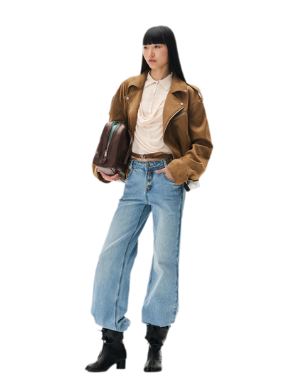 Suede Velvet Relaxed Jacket