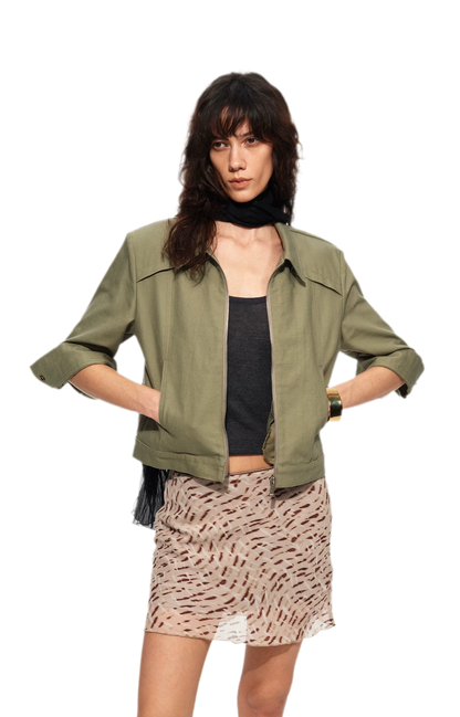 Leopard Print A-Line Mini Skirt
