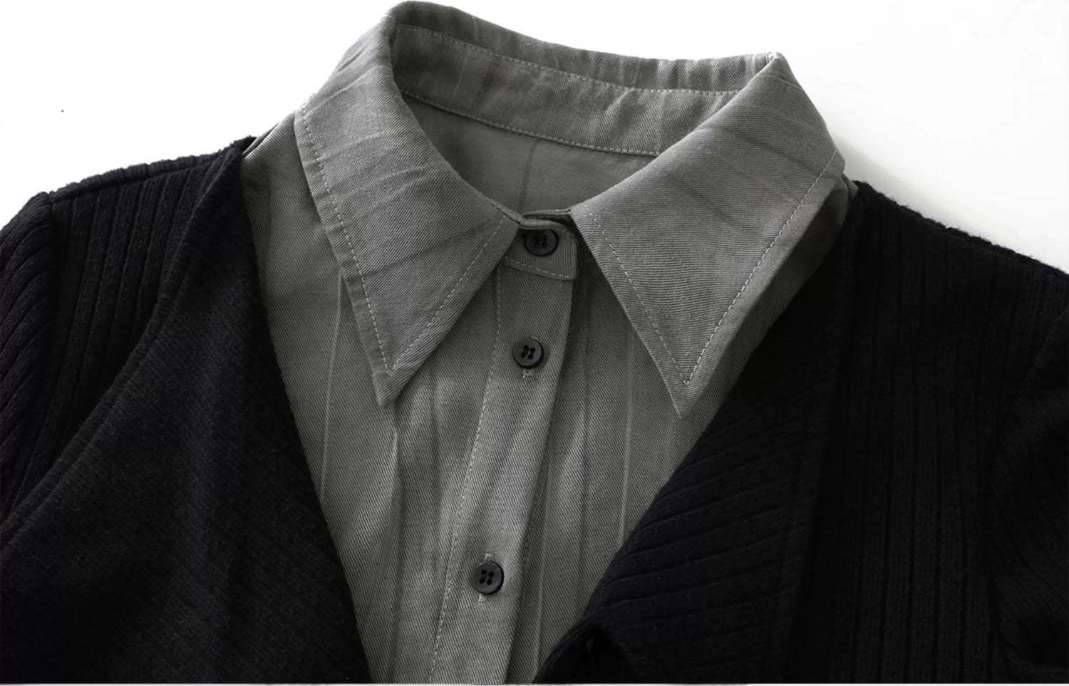 Faux Layered Patchwork Shirt