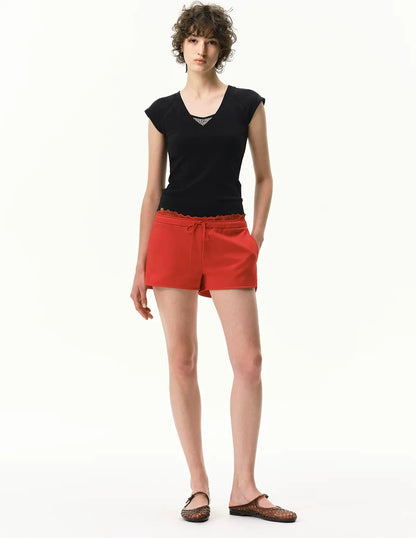 Lace Waist Shorts