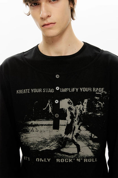 Modal Henley Long-Sleeve T-Shirt