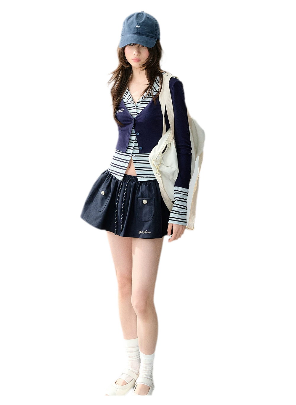 Cotton Lyocell Pocket Skirt