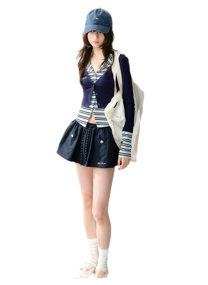 Cotton Lyocell Pocket Skirt