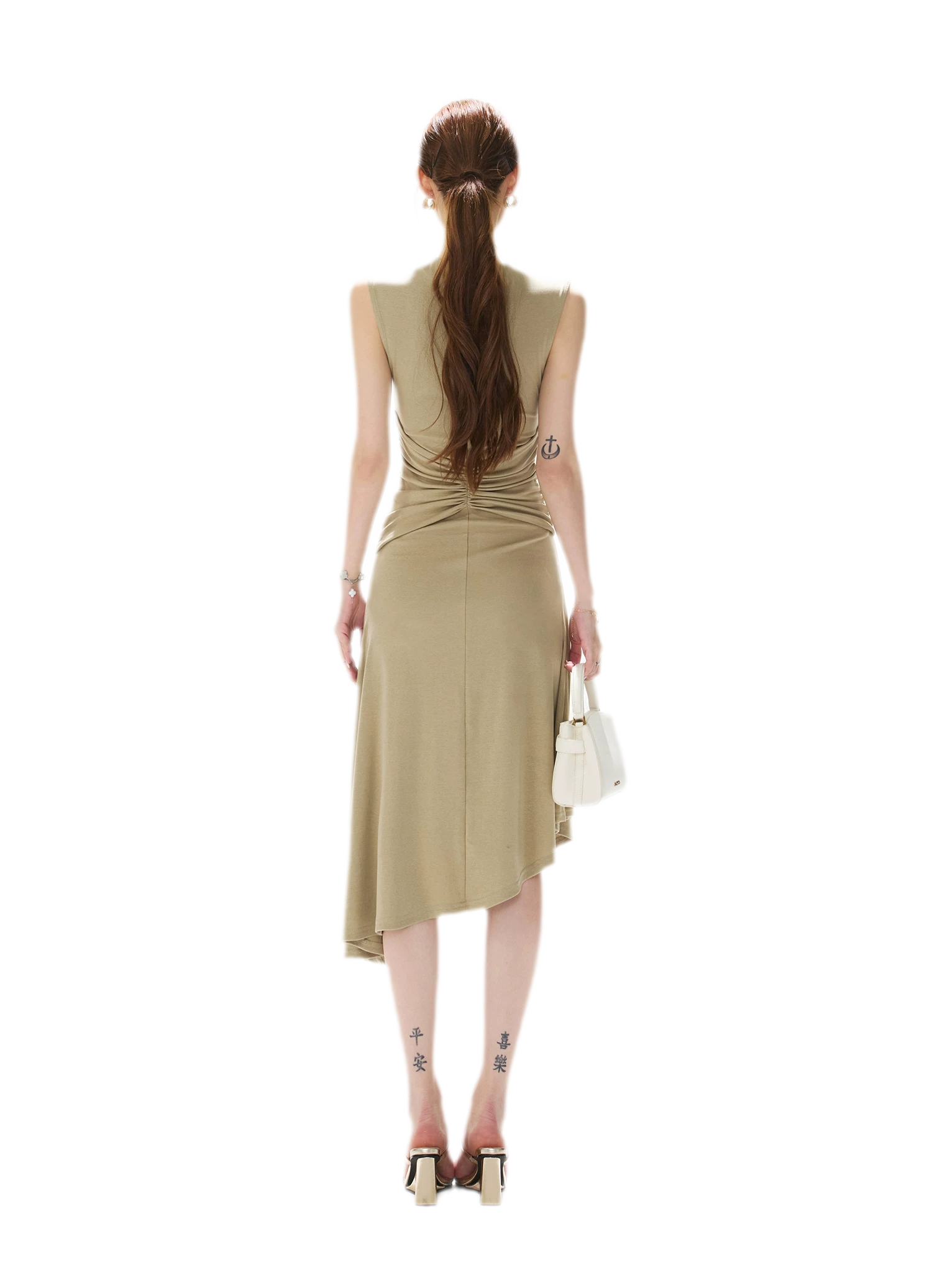 Twist Waist Asymmetric Dress