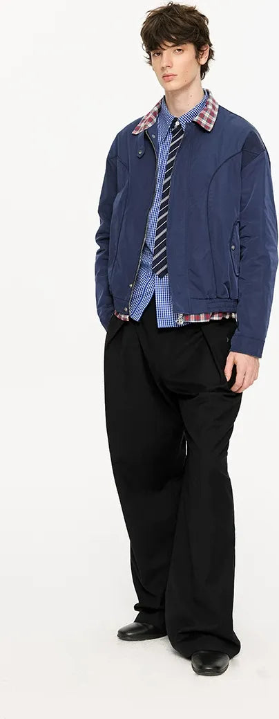 Vintage Houndstooth Harrington Jacket