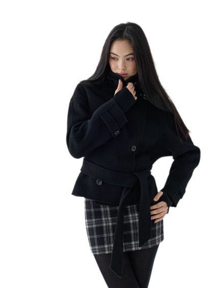 Double-Faced Wool Short Coat