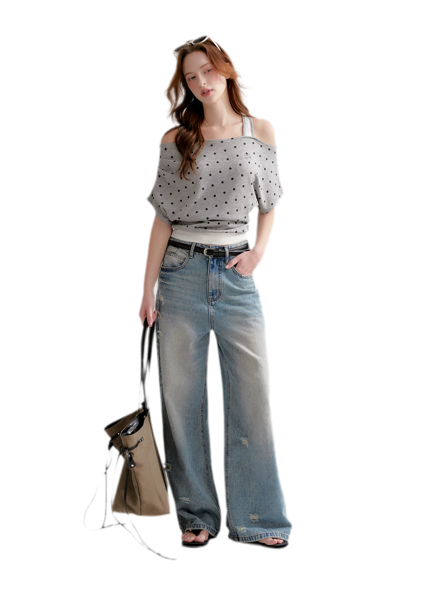 Polka Dot Layered T-Shirt