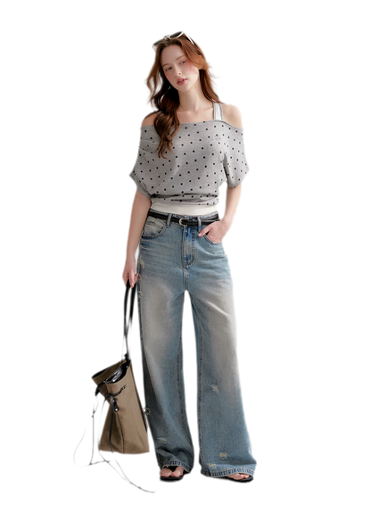 Polka Dot Layered T-Shirt