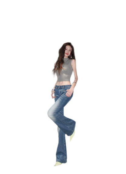 Sleeveless High Neck Tee