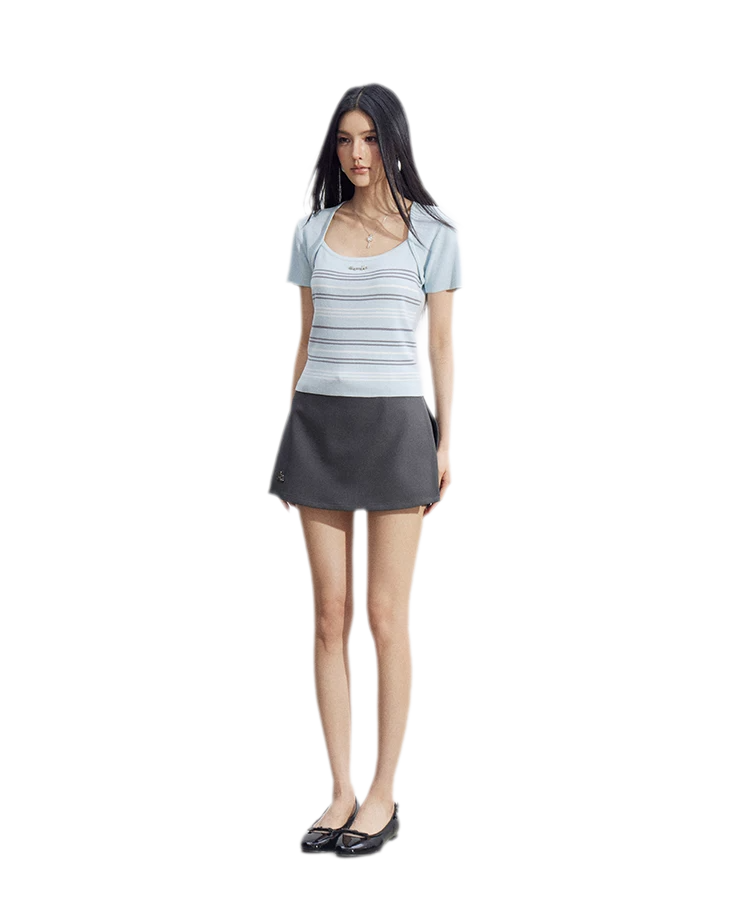 Tailored A-Line Mini Skort