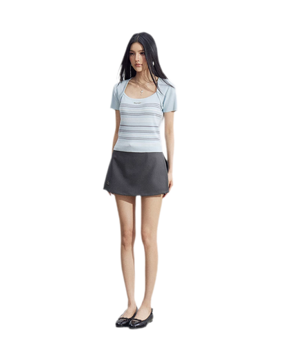 Tailored A-Line Mini Skort