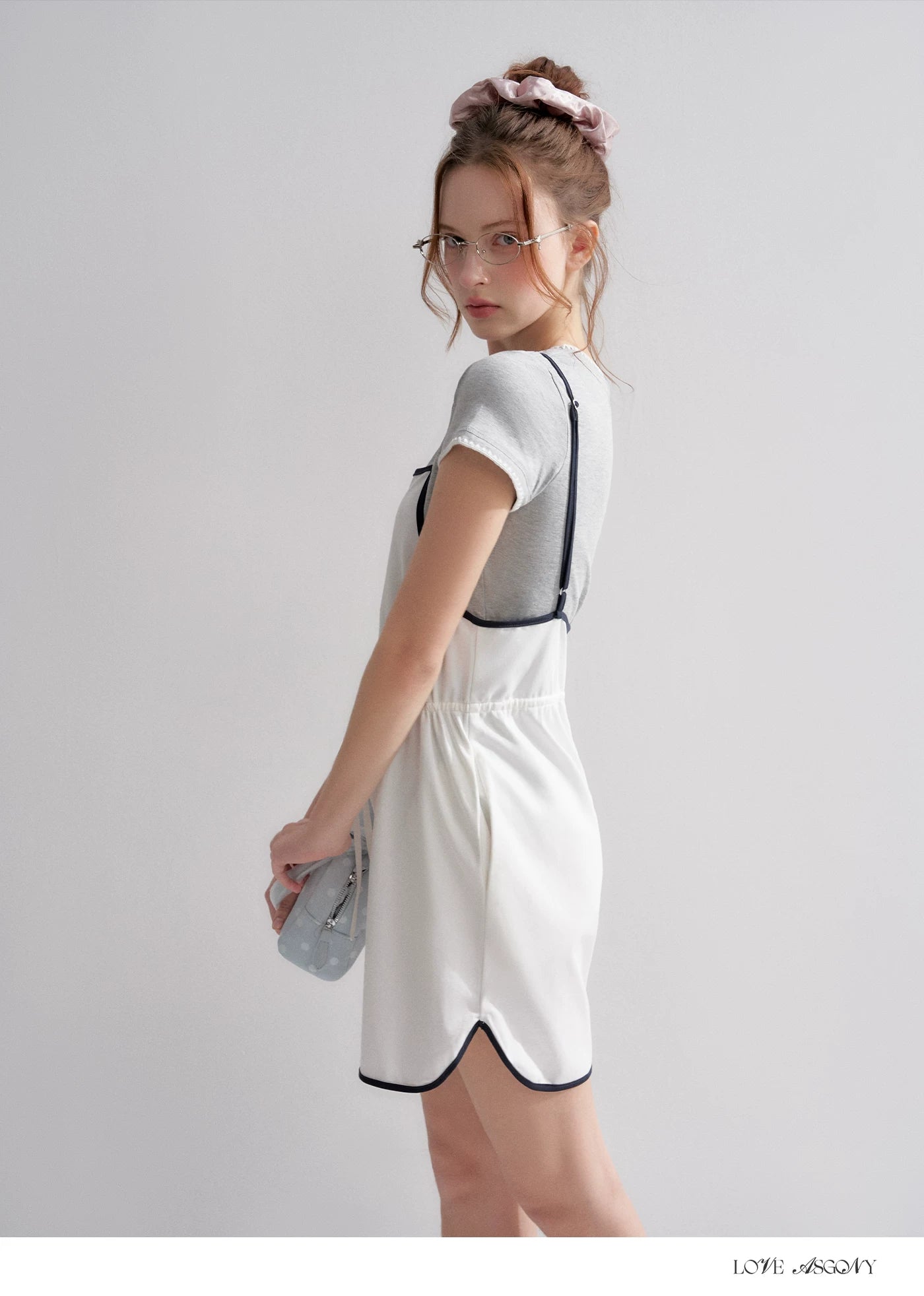 Contrast Piping Drawstring Waist Jumpsuit