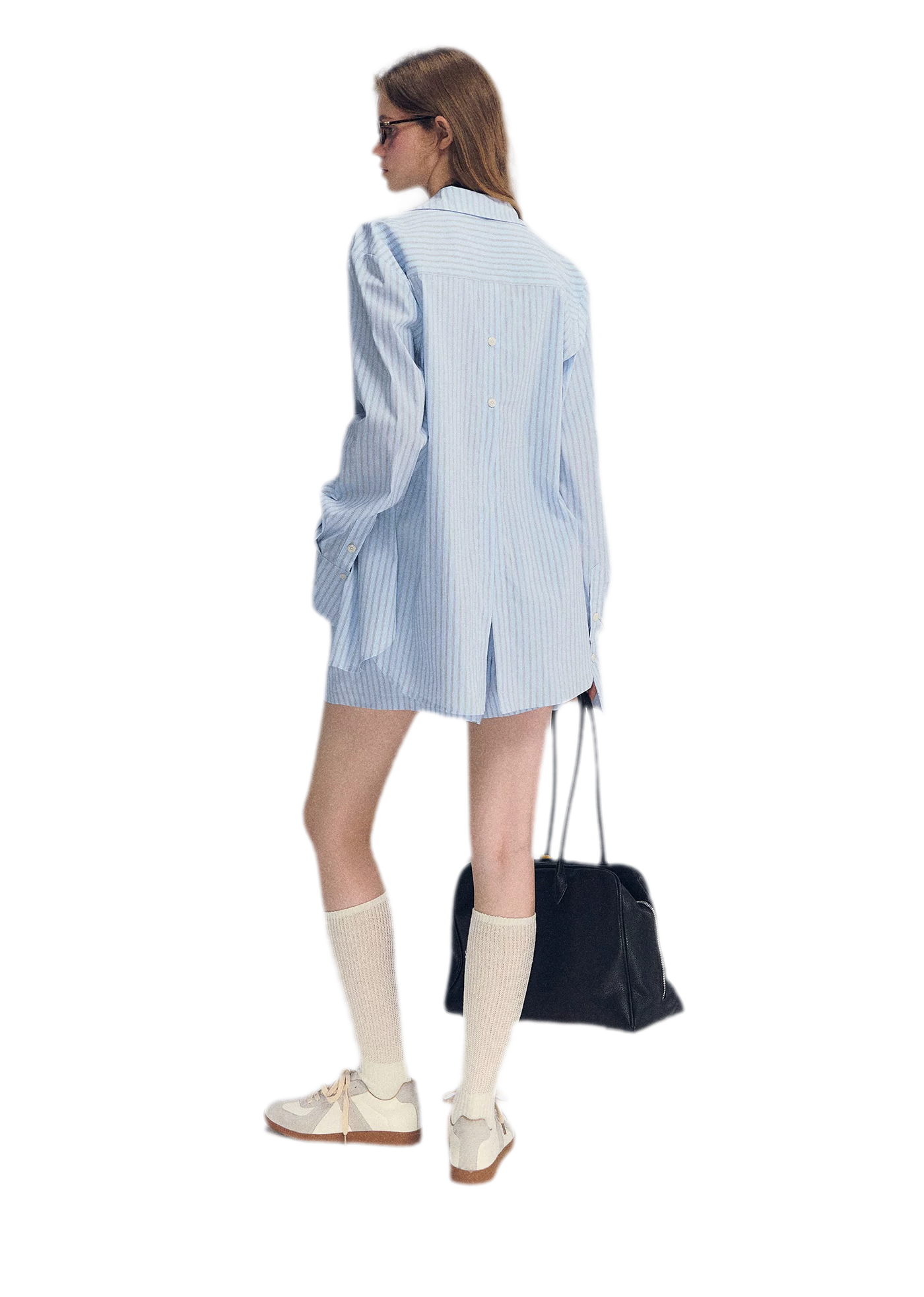Striped Embroidered Shirt Set