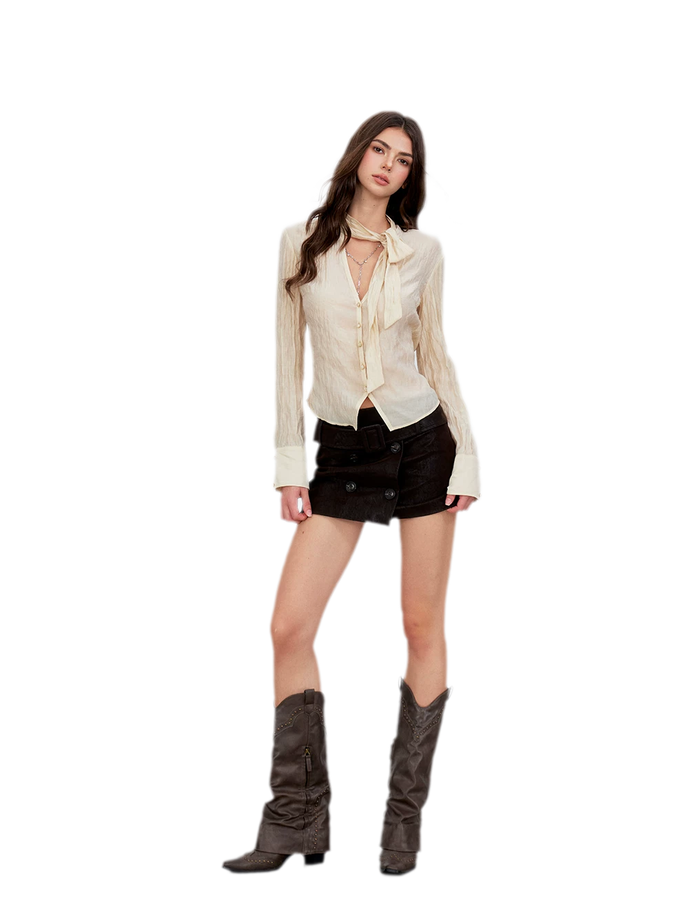 Vintage Utility Belted Mini Skirt