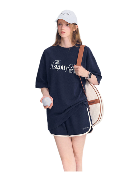Embroidered Piping Shorts
