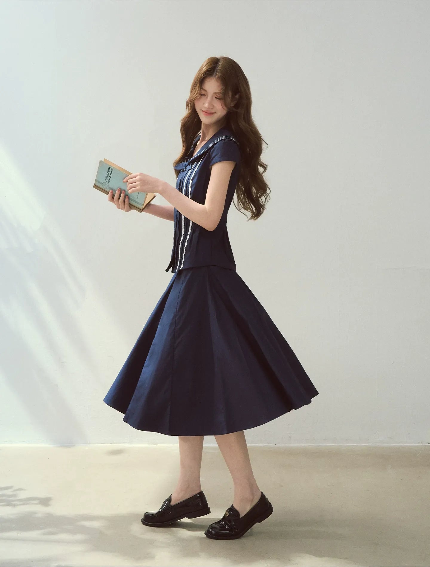 Sailor Collar Skirt Set