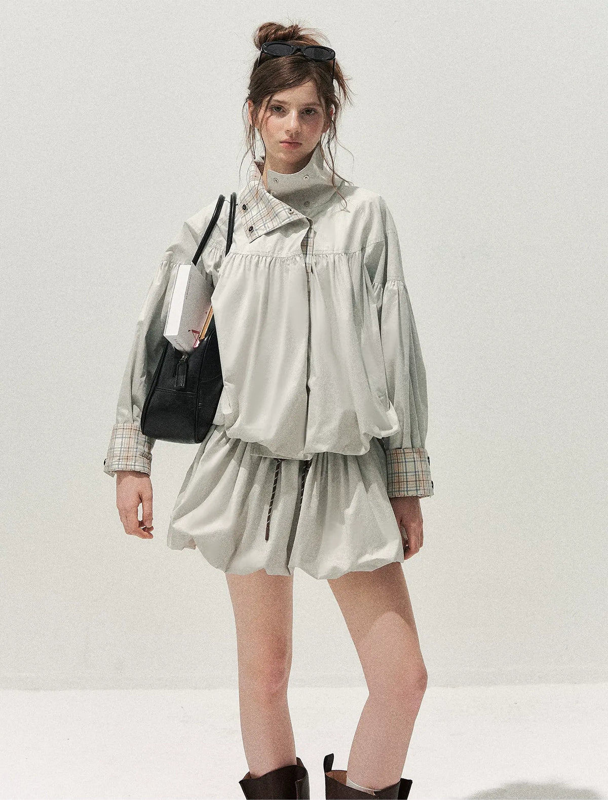 Cotton Plaid Cocoon Set