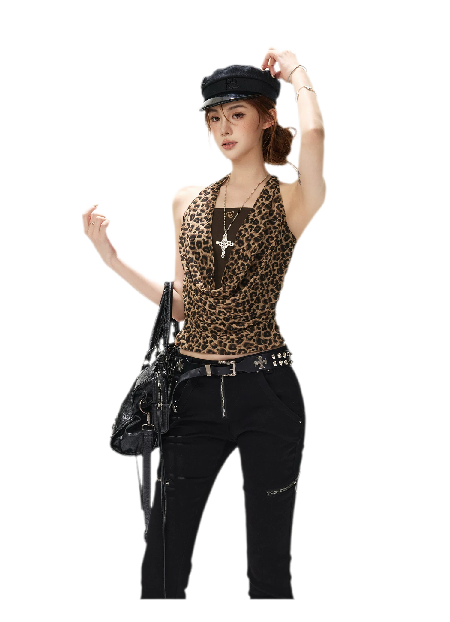 Leopard Sheer Halter Top