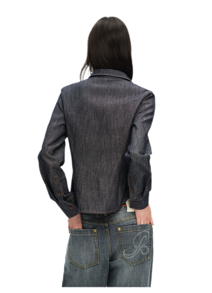 Contrast Stitch V-Neck Shirt
