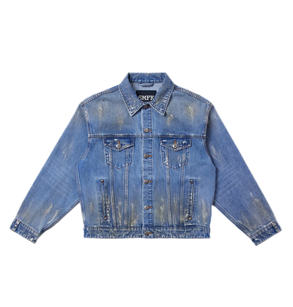 Cross Statue Denim Jacket