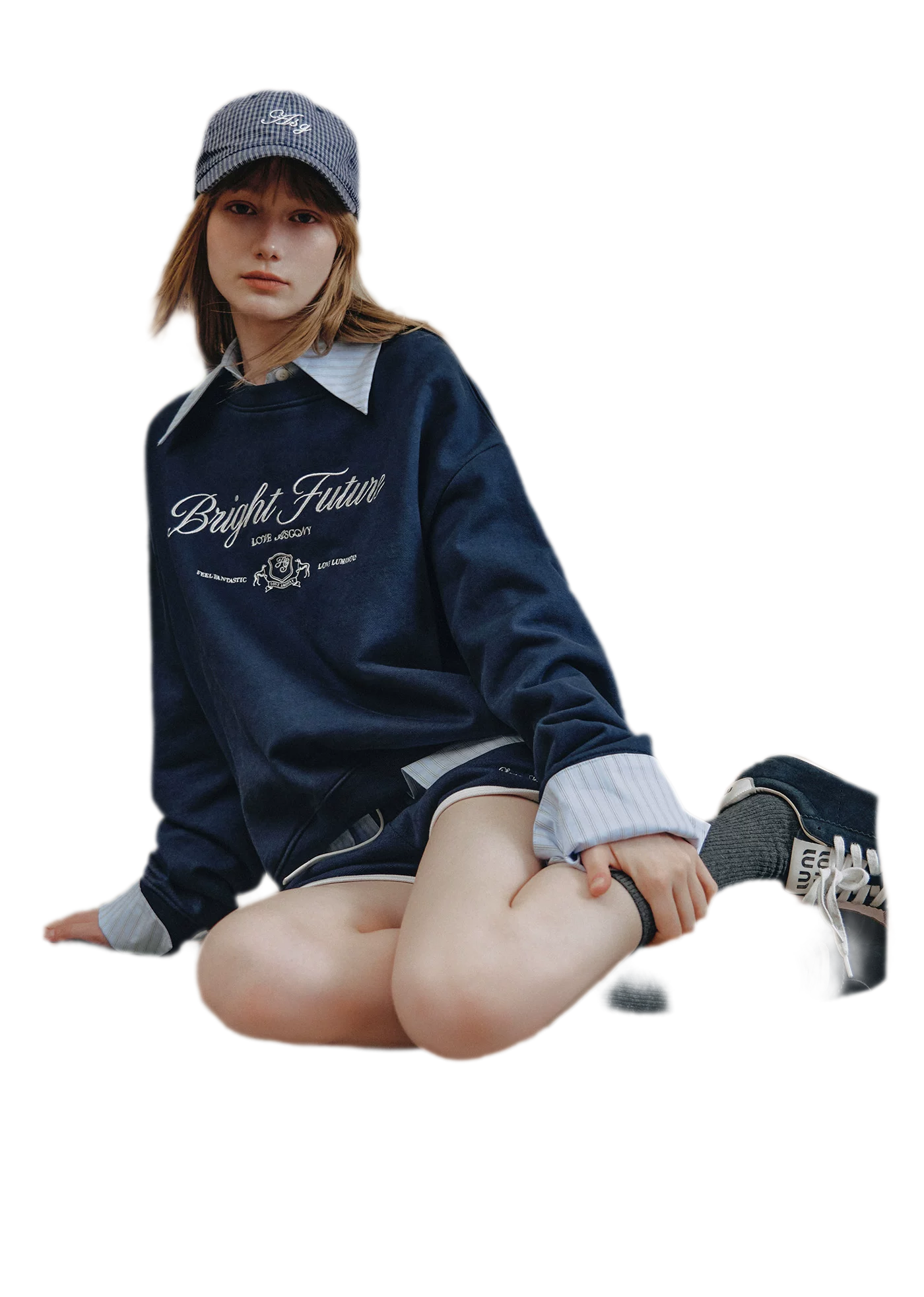 Embroidered Graphic Crewneck Sweatshirt