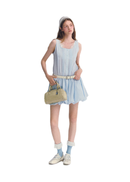 Lace Square Neck Dress