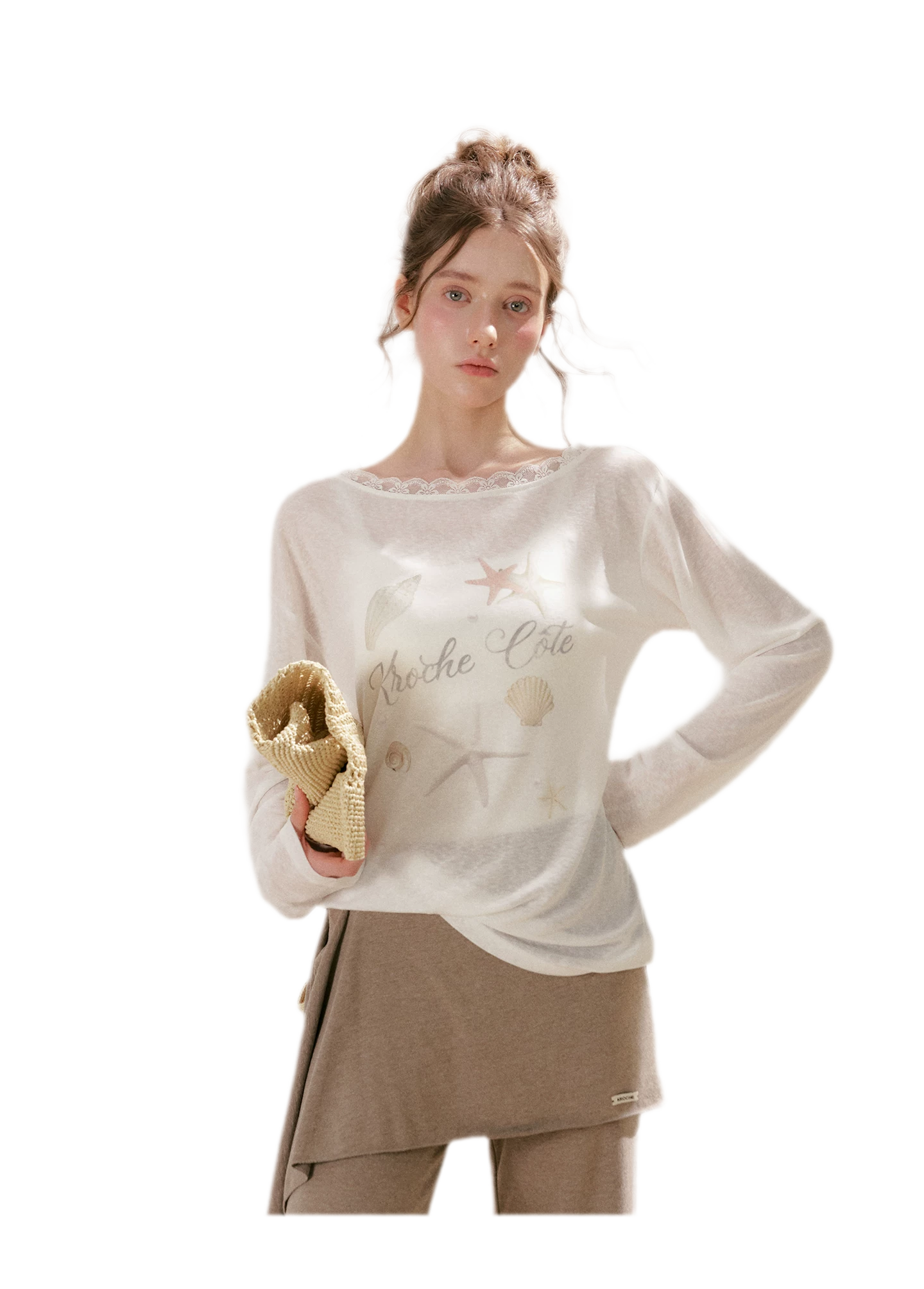 Lace Starfish Print Tee