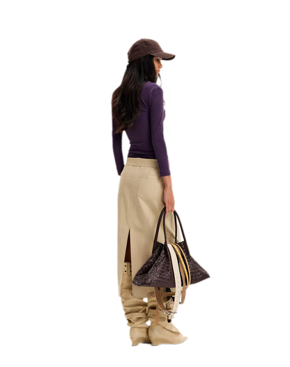 Ribbed Fitted Top Skirt Set
