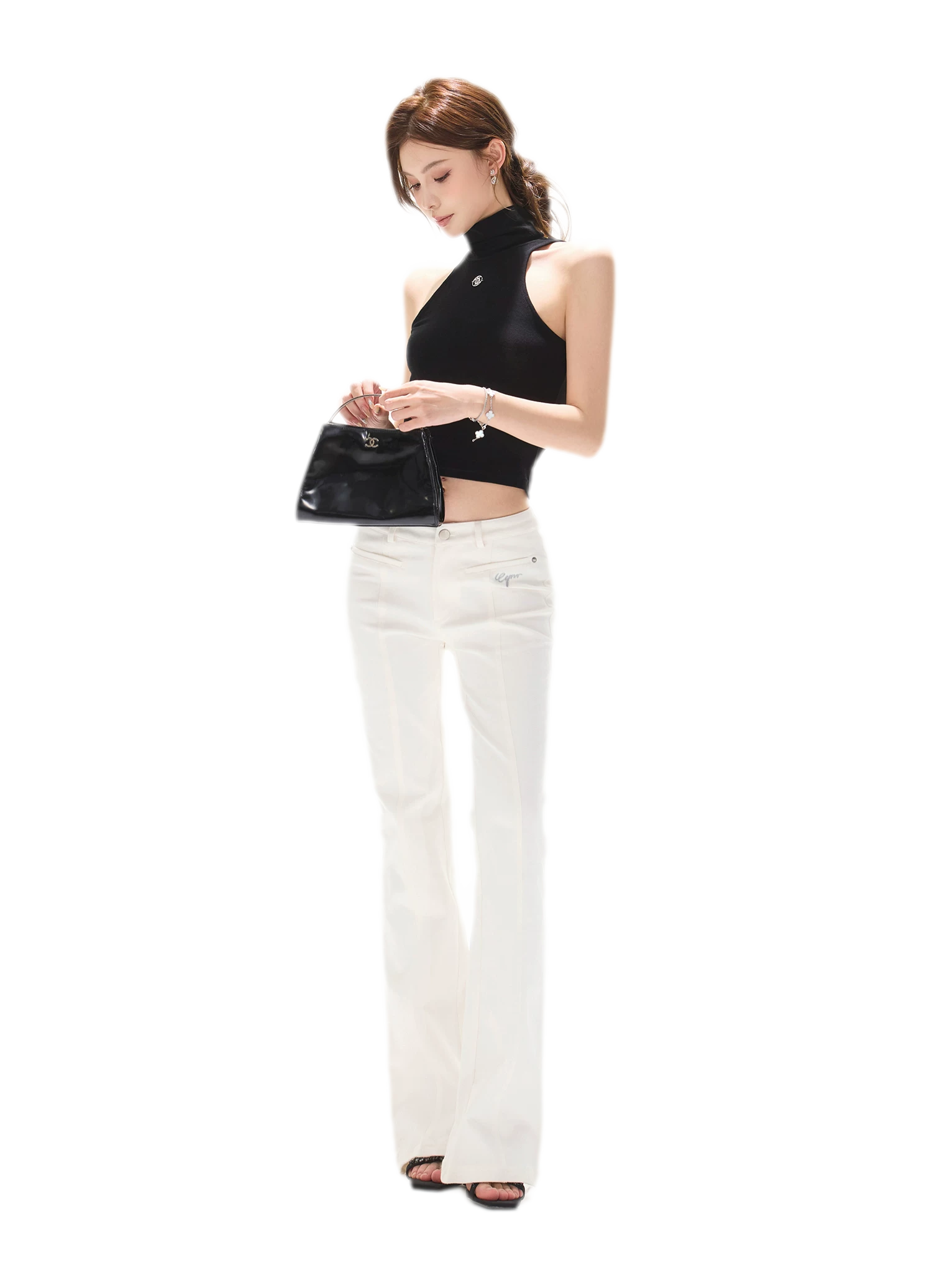 Cutout High Neck Tank